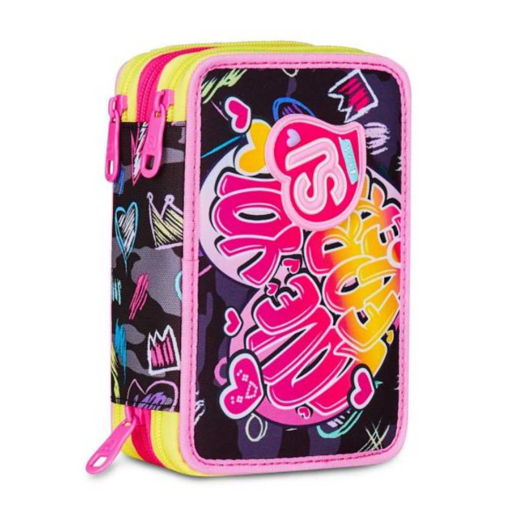 Picture of SJ GANG GAME-LED 3 ZIPPER FILLED PENCIL CASE